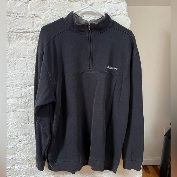 Columbia Men's Black Fleece Quarter Zip. Size XL - Picture 1 of 5